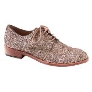 Banana Republic Glitter Brogue Oxfords Lace Up Women’s size 8